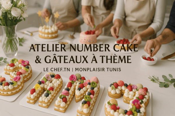 atelier number cake gâteaux à thème Tunisie