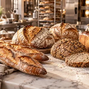 Pains artisanaux dorés – formation boulangerie à Tunis
